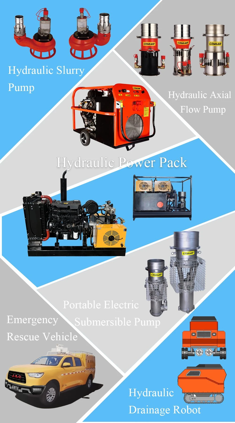 Selam 80HP Aeroengine Diesel Engine Hydraulic Power Station for Emergency Rescue