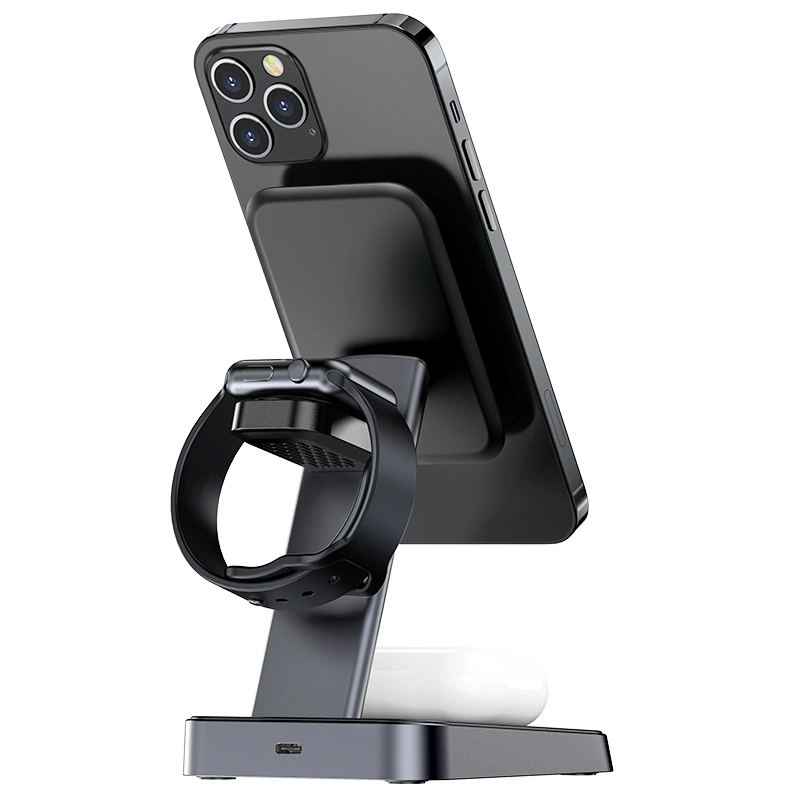 Acefast E3 3-in-1 Magnetic Wireless Charging Station Dock Stand Phone Earphone Watch Charger Bracket for iPhone 12/12 PRO/12 PRO Max/12 Mini