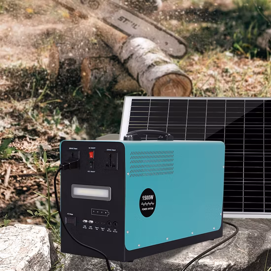 Illuminazione a LED Off Grid Sistemi di energia solare 500Wh Stazione di alimentazione portatile con batteria al litio 500W 110V per il salvataggio di emergenza in campeggio