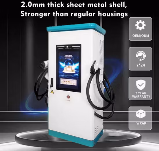 Caricabatterie rapido DC per autobus e camion elettrici con potenza in uscita 90 120 150 180 kW, connettore Chademo CCS2, IP55, certificazione CE