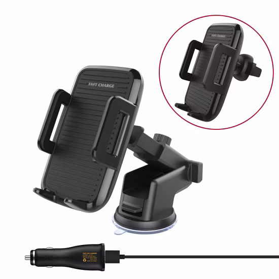 Il nuovissimo caricabatteria da auto wireless universale nero da 10 W per iPhone, per Samsung